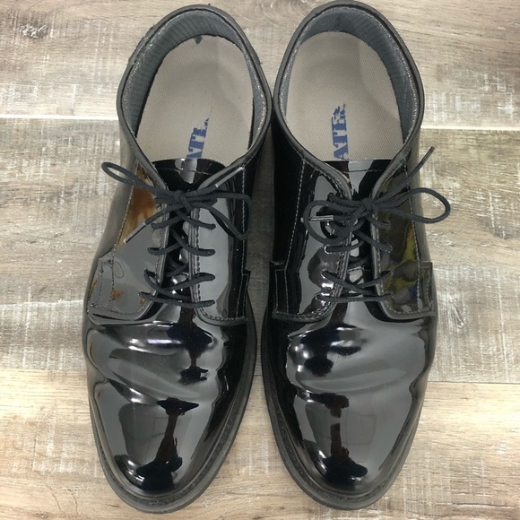 BATES Vibram Mens Black Patent Leather Shoe Size 9.5 - Picture 5 of 10